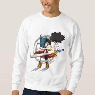 Samurai-Krieger Chibi-Dämonenmaske Sweatshirt