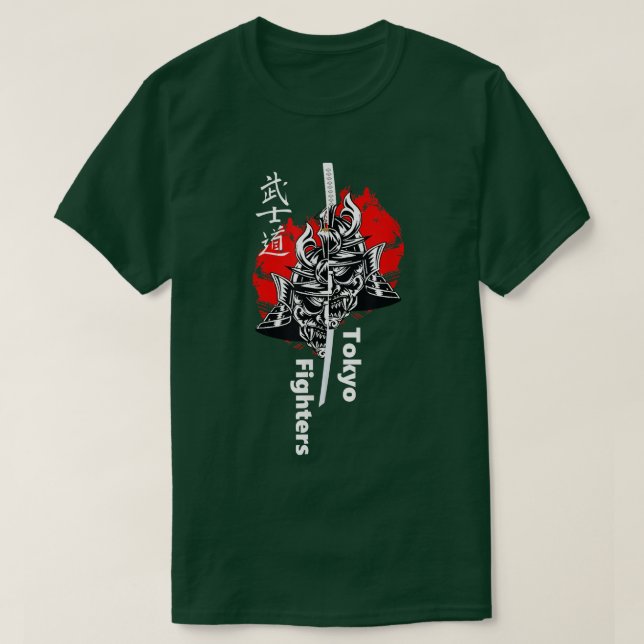 Samurai-Krieger-Dämon Katana-Stil Top  (2) (Design vorne)