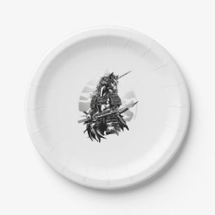 Samurai-Krieger-Einhorn (1) Pappteller
