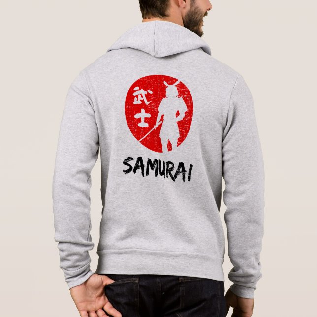 Samurai-Krieger  Hoodie (Rückseite)