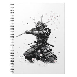 Samurai-Krieger in Aktion Japanische Kunst Keramik Notizblock