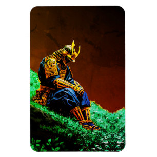 Samurai-Krieger in goldener Rüstung – Episch Japan Magnet