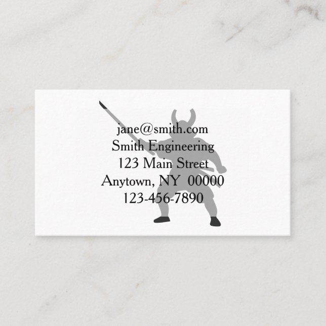 Samurai-Krieger mit Schwert - Wählen Sie eine Farb Visitenkarte (Vorderseite)