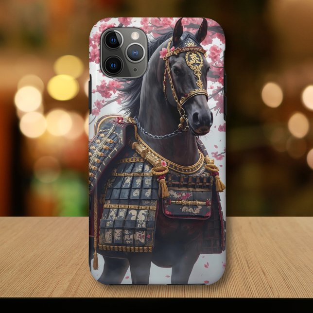Samurai-Kriegspferd mit Kirschblüten Case-Mate iPhone Hülle (Von Creator hochgeladen)