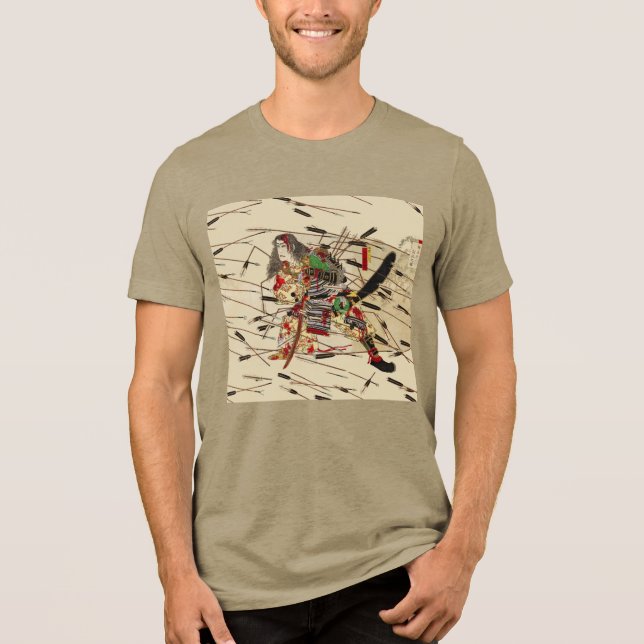 SAMURAI MASATSURA BEKÄMPFT SICH IN DER ARROWS-DUSC Tri-Blend SHIRT (Vorderseite)
