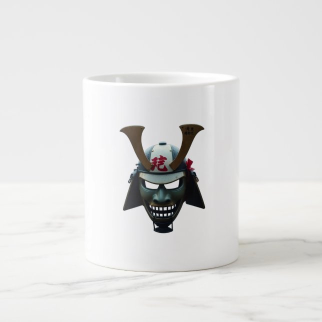 Samurai-Maske Jumbo-Tasse (Vorderseite)