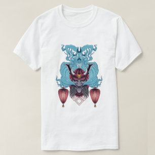 Samurai Maske mit Ghost T-Shirt