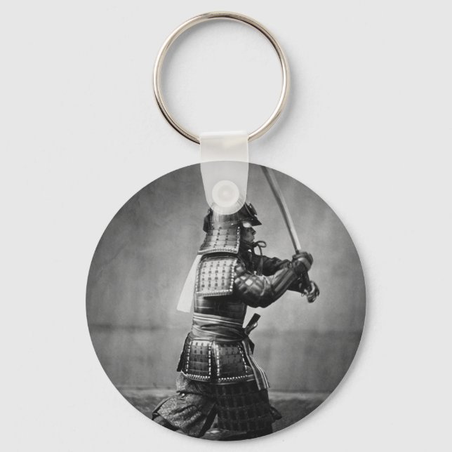 Samurai mit Schwert und Dagger im Jahr 1860 gepanz Schlüsselanhänger (Vorderseite)