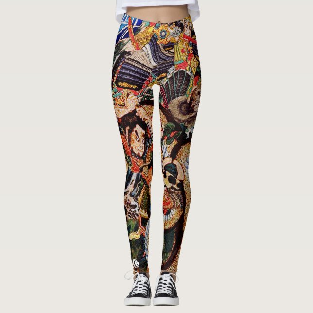 Samurai-Mords-Tiere Leggings (Vorderseite)