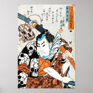 Samurai Nozarashi Gosuke von Utagawa Kuniyoshi Poster