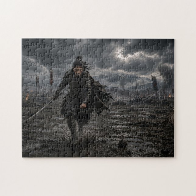 Samurái Oscuro — Guerrero de Batalla Épica | Puzzl (Horizontal)