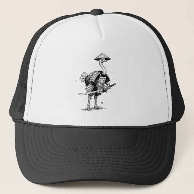 Samurai Ostrich Truckerkappe (Vorderseite)