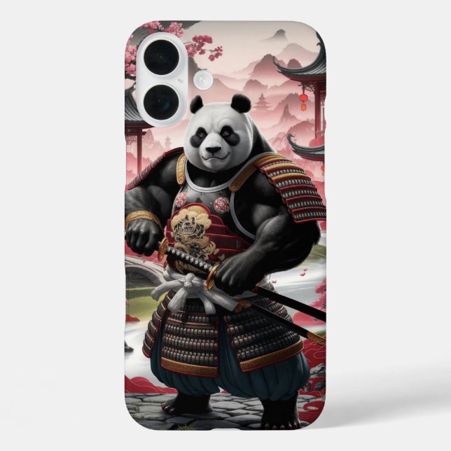 Samurai Panda in der traditionellen chinesischen L iPhone 16 Plus Hülle (Rückseite)