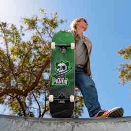 Samurai Panda Mascot Esport Skateboard