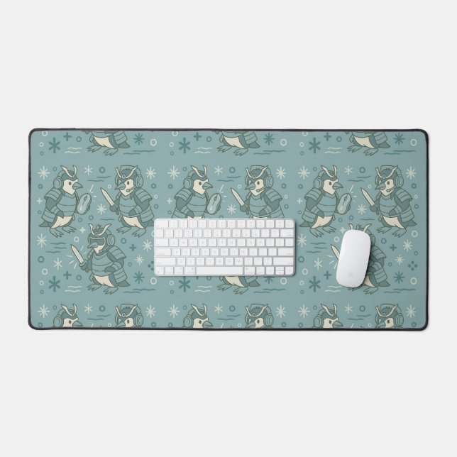 Samurai Penguin with Gaming Mouse  Schreibtischunterlage (Tastatur & Maus)