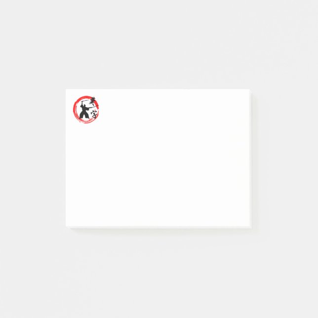Samurai Post-it Klebezettel (Vorderseite)