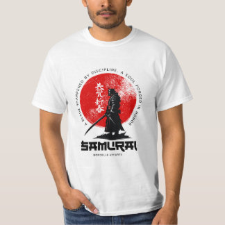 Samurai-Print-Baumwoll-T-Shirt – Bold & Stylisch  T-Shirt