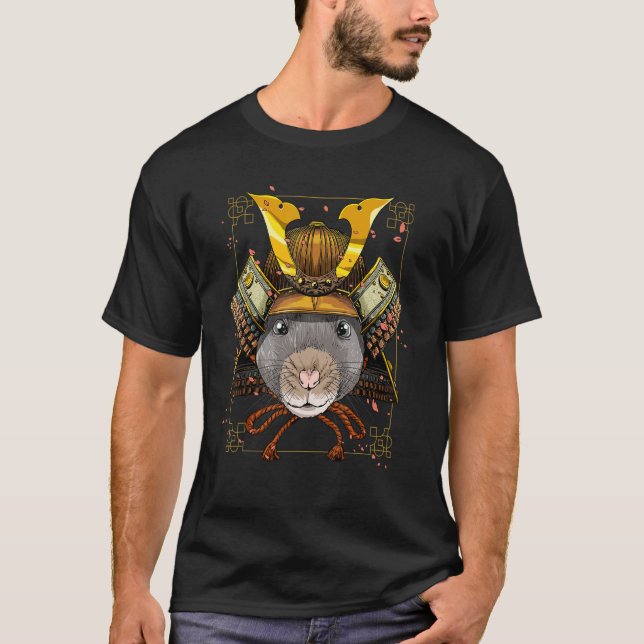 Samurai Rat Mouse Japanese Warrior Bushido Japanes T-Shirt (Vorderseite)