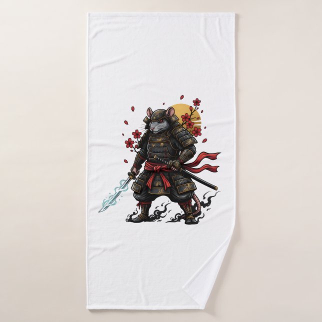  Samurai Rat warrior  Badehandtuch (Badehandtuch)
