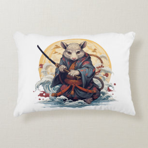 Samurai-Ratte-Wurfkissen Dekokissen