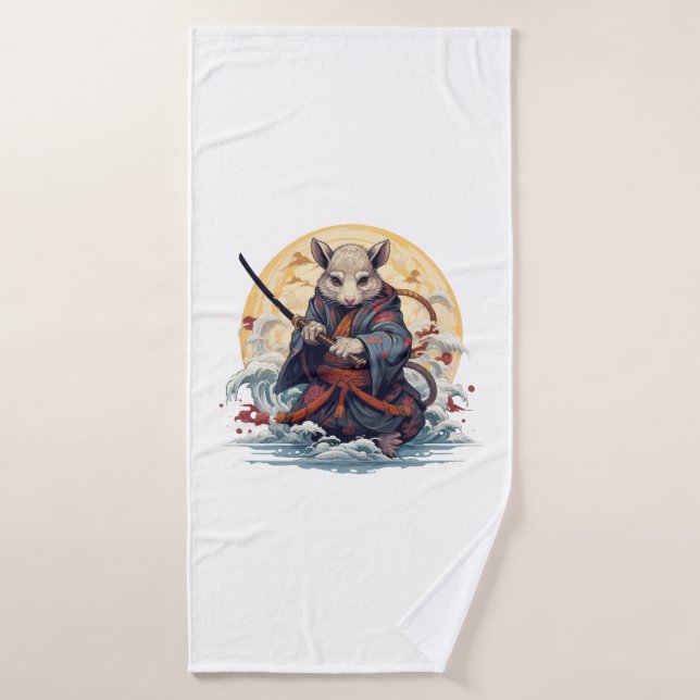 Samurai-Ratten-Krieger Badehandtuch (Badehandtuch)