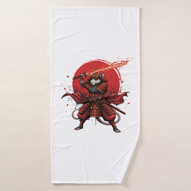 Samurai-Ratten-Krieger Badehandtuch (Badehandtuch)