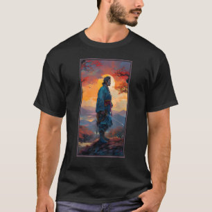 Samurai Retro Japanischer Krieger Print Art Japan T-Shirt