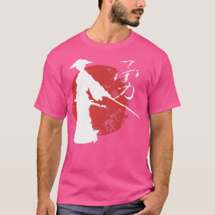 Samurai Ronin mit dem japanischen Symbol des Mutes T-Shirt