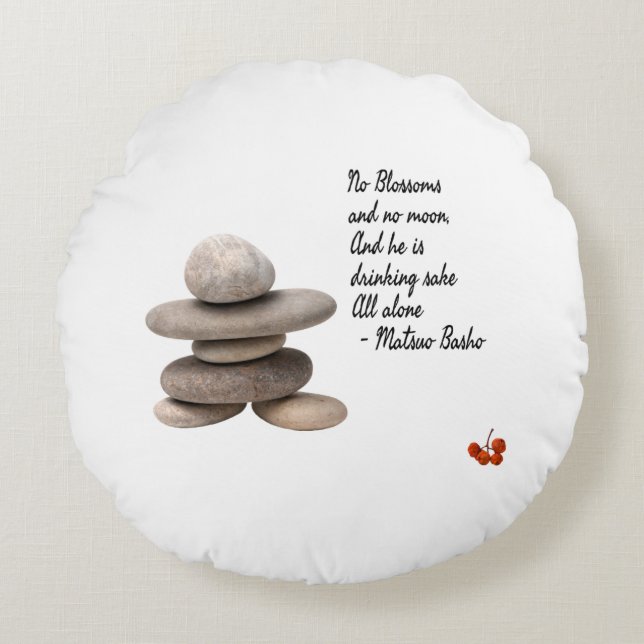 Samurai Rundes Kissen (Vorderseite)
