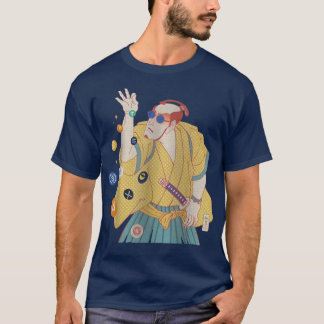 Samurai Salz Bitcoin Ukiyoe Crypto Japanischer War T-Shirt