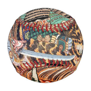 Samurai-Samurai-Tiger und Dämon Vintag Baseball
