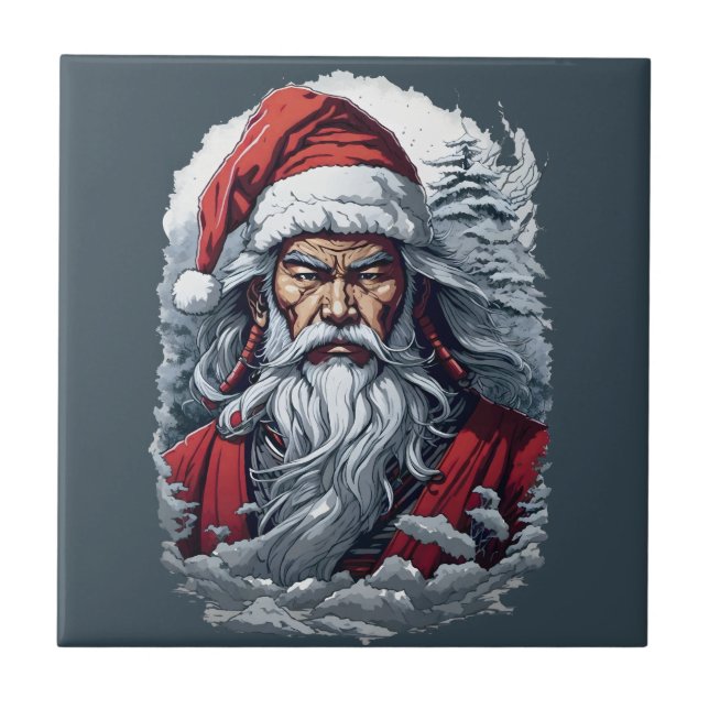 Samurai Santa Claus Fliese (Vorderseite)