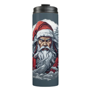 Samurai Santa Warrior Weihnachtsgeschenk Thermosbecher