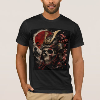 Samurai-Schädel Japanischer Krieger Vintage T-Shir T-Shirt