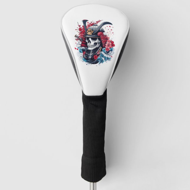 Samurai-Schädelkrieger Golf Headcover (Vorderseite)