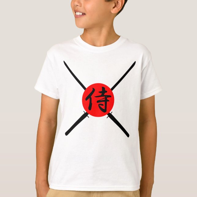 SAMURAI - Schwert und Kanji T-Shirt (Vorderseite)