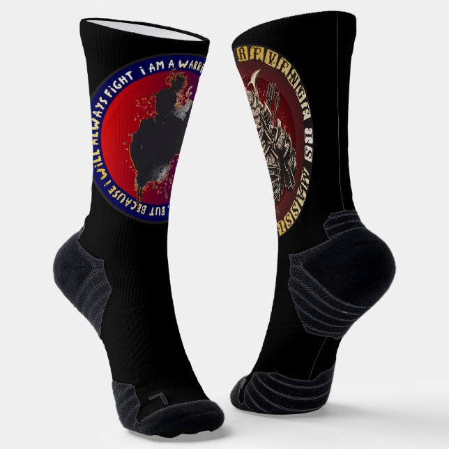 Samurai-Silhouette - japanisches Kriegsangebot Socken (Gewinkelt)