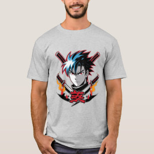 Samurai Soul Anime-Krieger-T-Shirt für Männer T-Shirt