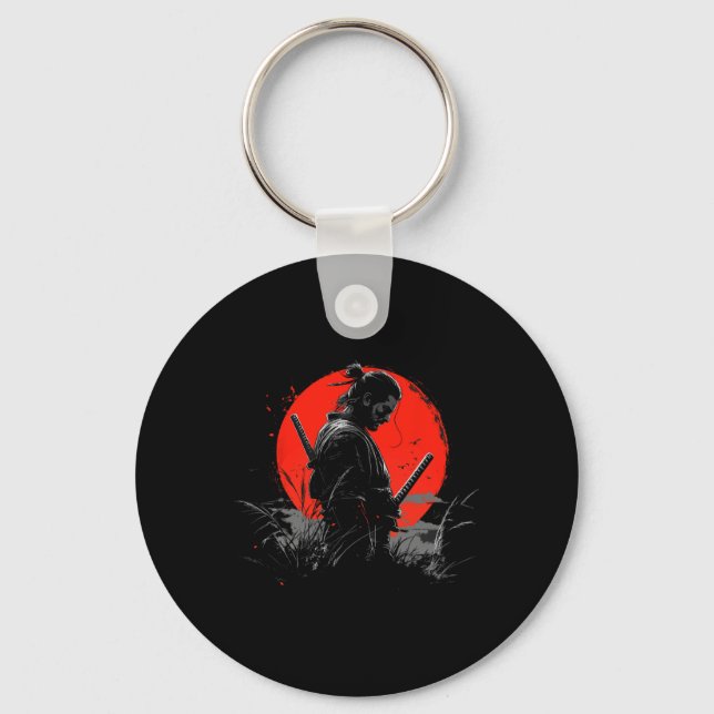 Samurai Spirit Graphic Modern Warrior's Schlüsselanhänger (Vorderseite)