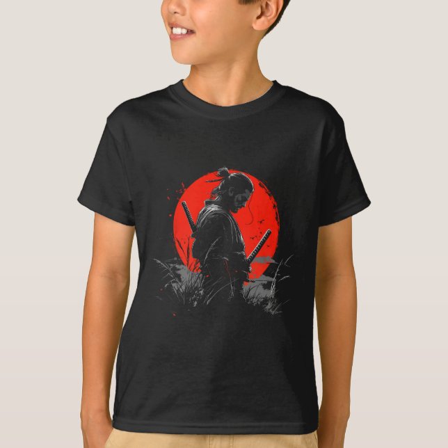 Samurai Spirit Graphic Modern Warrior's T-Shirt (Vorderseite)