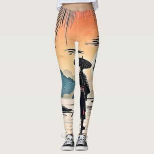 Samurai Sunset: Reflektive Reise Leggings