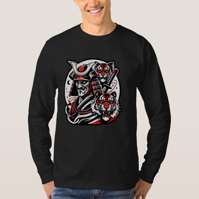 Samurai Tigers Quest Discover The Anime Samurai Ja T-Shirt (Vorderseite)