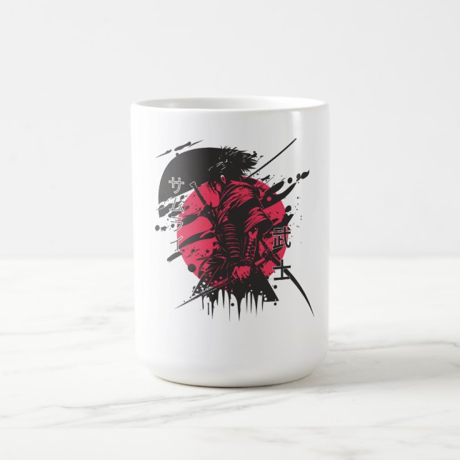 Samurai-Tinte-Kunst-Tasse Kaffeetasse (Mittel)