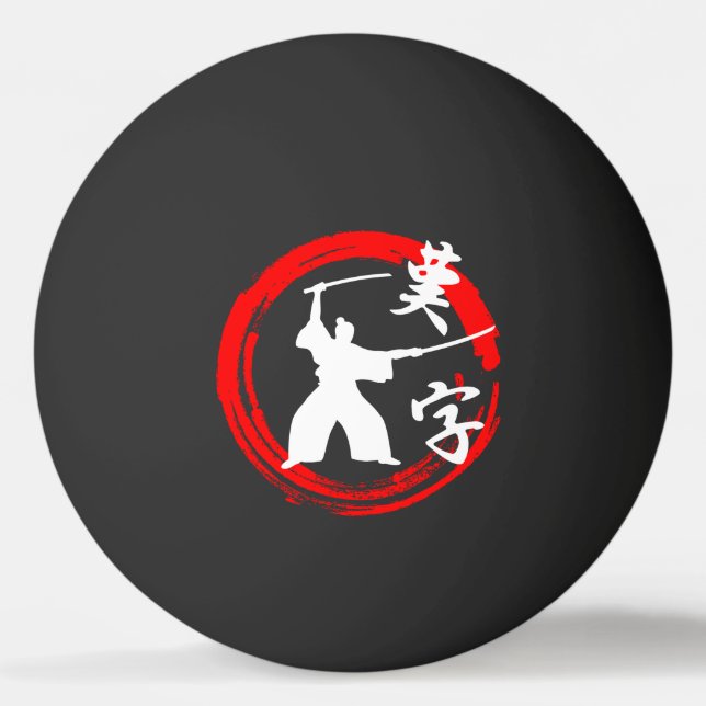 Samurai Tischtennisball (Vorderseite)