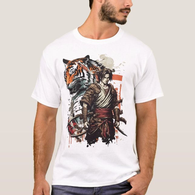 Samurai und der Tiger - Die perfekte Gewerkschaft  T-Shirt (Vorderseite)