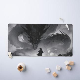 Samurai und Drache Schreibtischunterlage