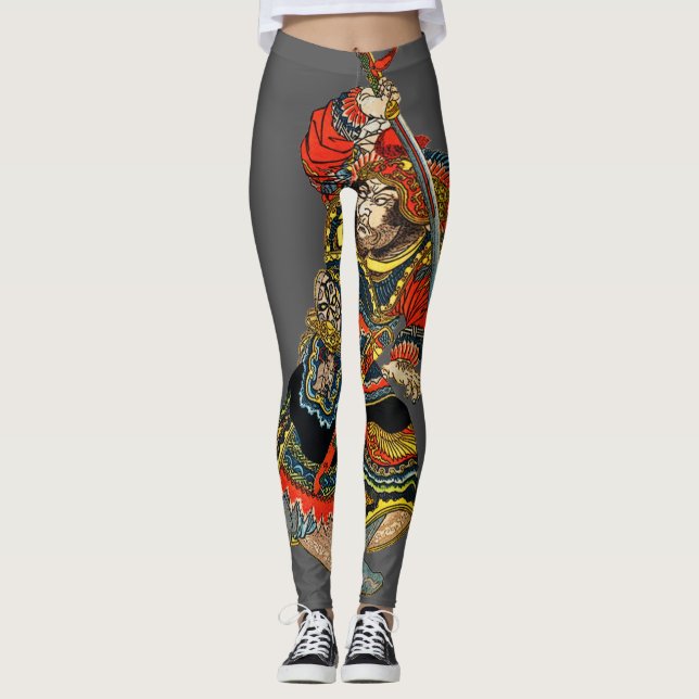 Samurai und Schwert Leggings (Vorderseite)