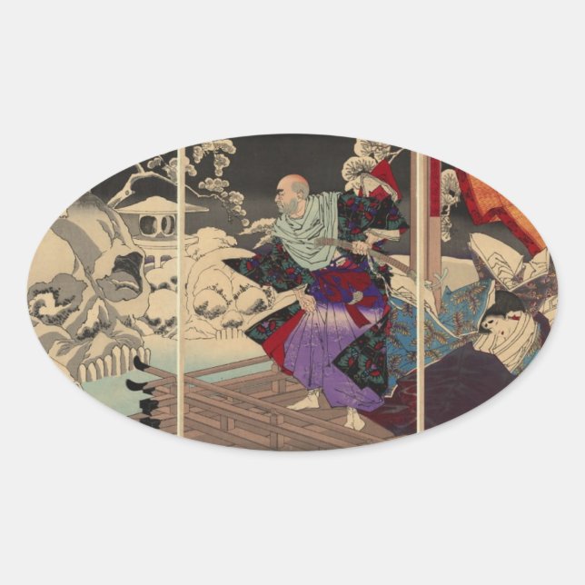 SAMURAI UND SKULLS STICKER (Vorderseite)