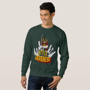 Samurai und Wasser, japanischer Stil, einfach und Sweatshirt
