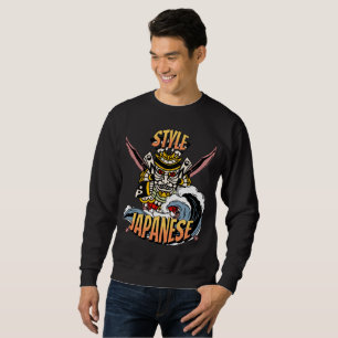 Samurai und Wasser, japanischer Stil, einfach und Sweatshirt